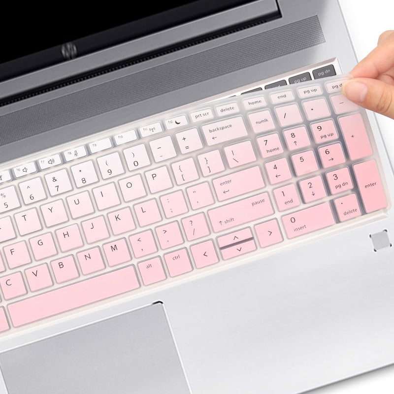 MUBUY-GOL Keyboard Cover for 15.6" HP ProBook 450(G5/G6/G7) 455(G5/G6/G7) 650 G4 G5|17.3" HP ProBook 470 G5 (Not Fit ProBook 450/455 G8 G4 G3 G2 G1, ProBook 650 G8 G3 G2 G1)-Gradual Pink - Image 5